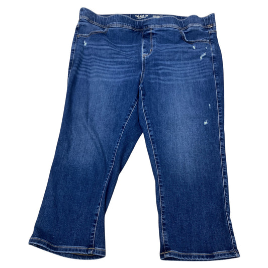 Jeans Cropped By Torrid In Blue Denim, Size:3X