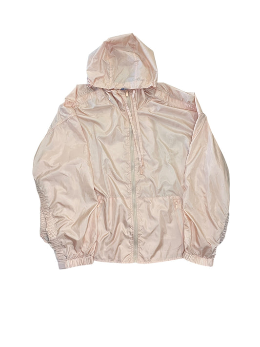 Jacket Windbreaker By Chicos In Peach, Size:Xl