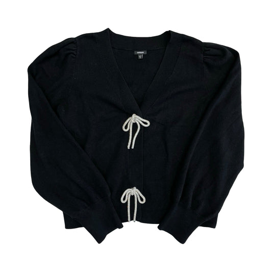 Sweater Cardigan By Express In Black, Size:Xl