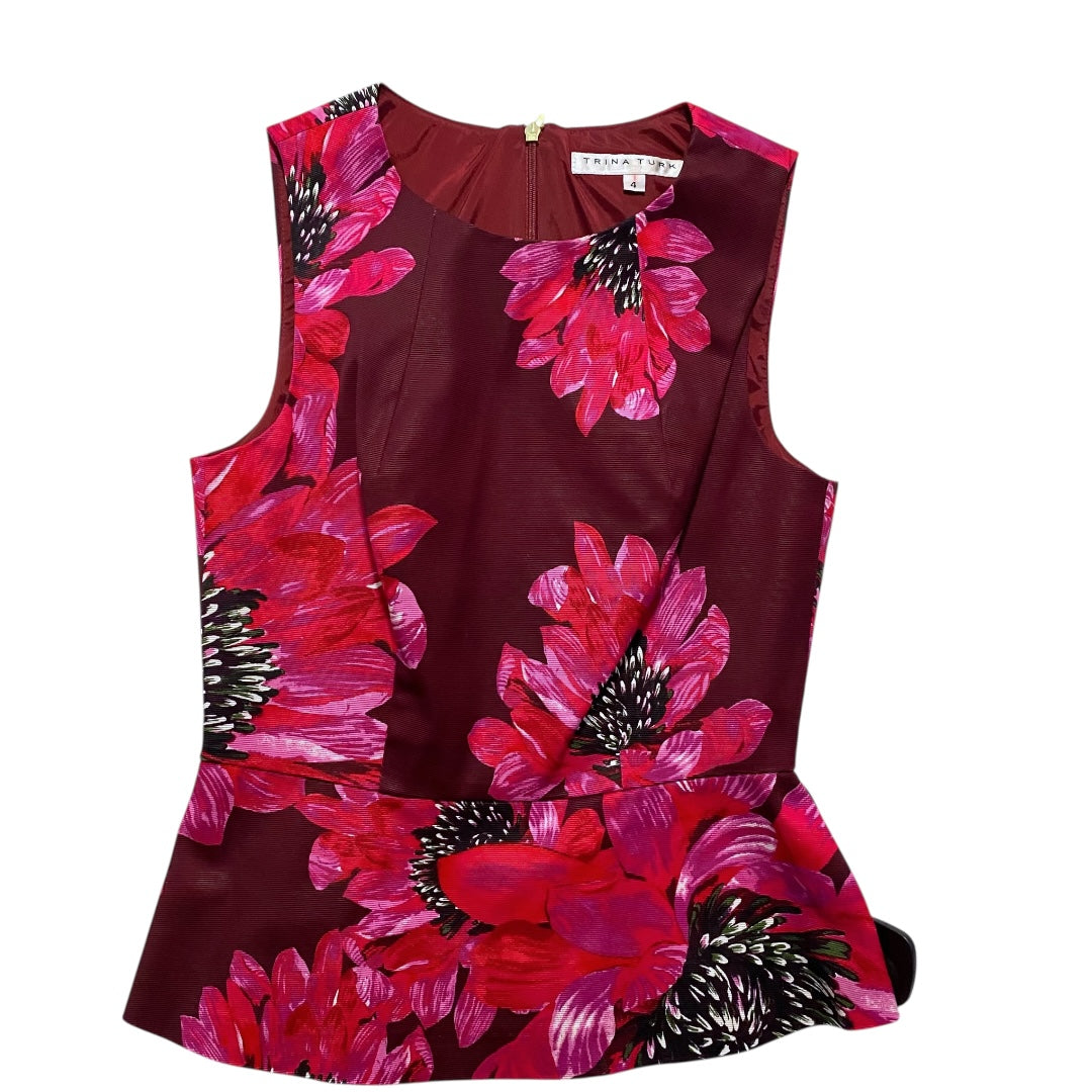 Top Sleeveless By Trina Turk In Multi, Size:4