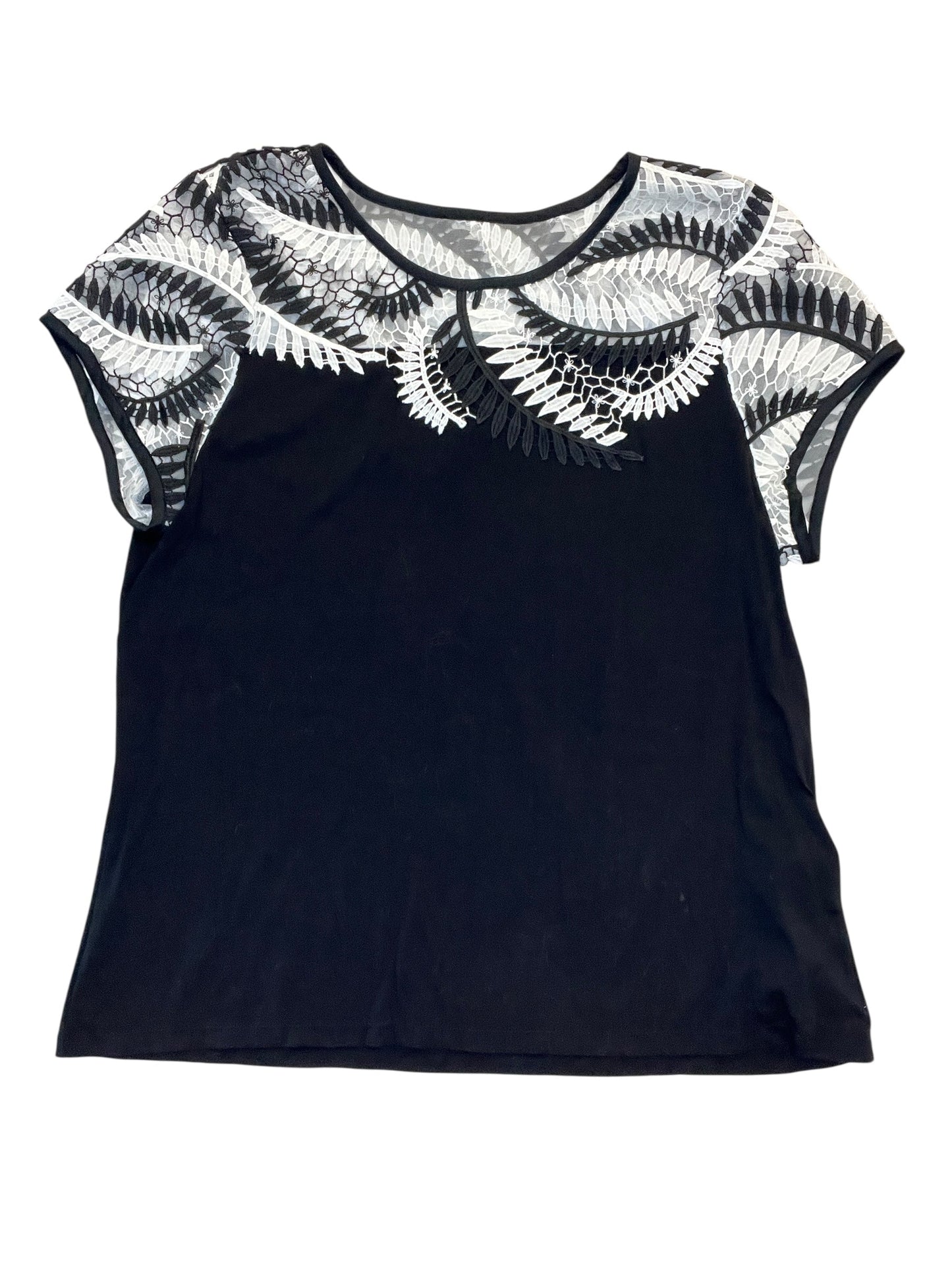 Blouse Ss By White House Black Market In Black & White, Size:Xl