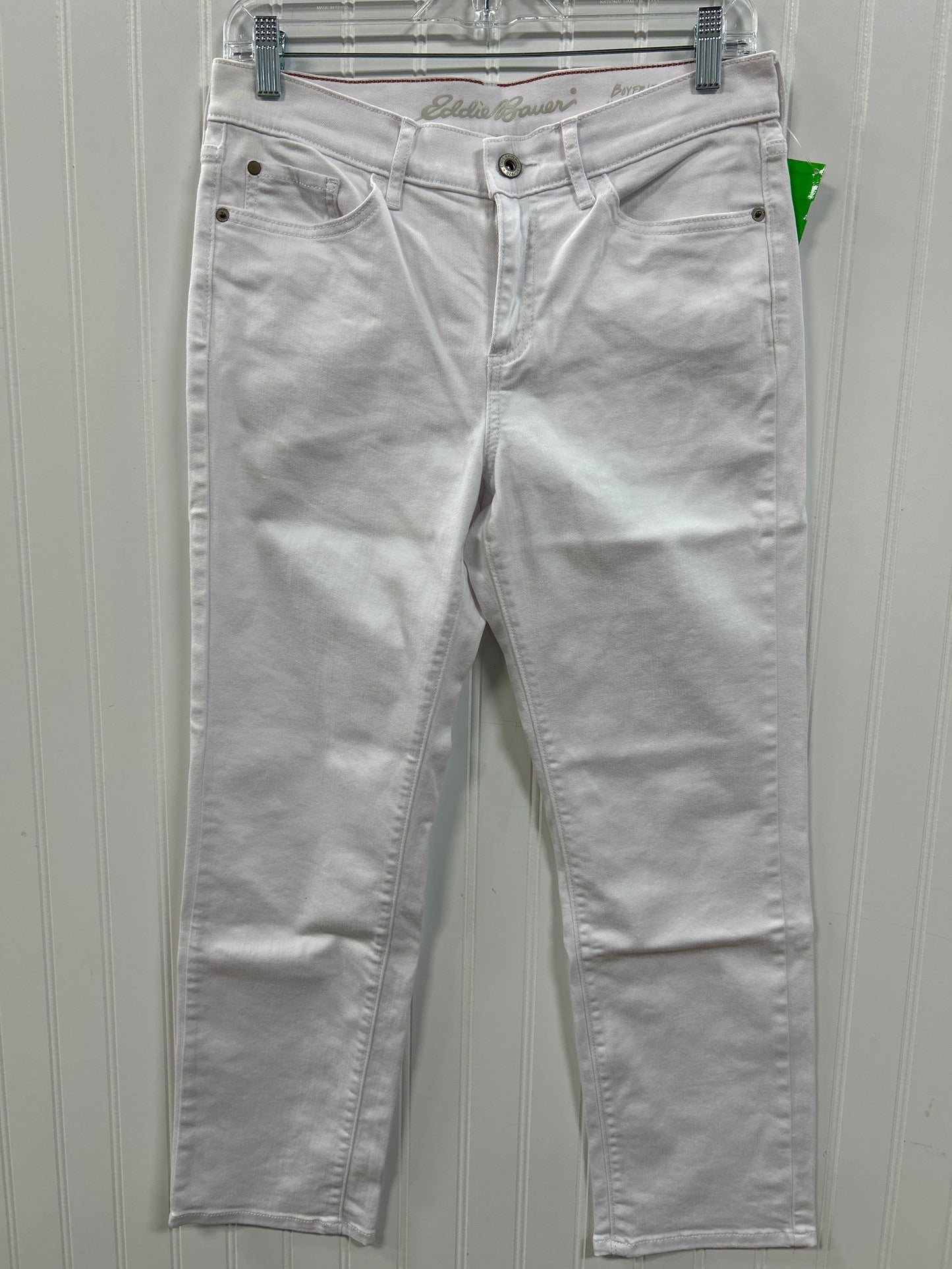Jeans Boyfriend By Eddie Bauer In White, Size:2