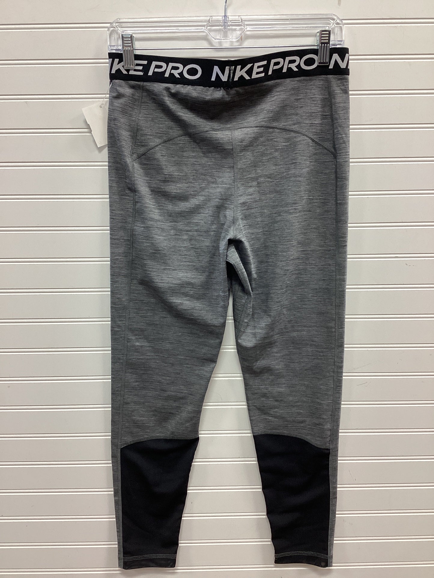 Athletic Leggings By Nike In Grey, Size:L