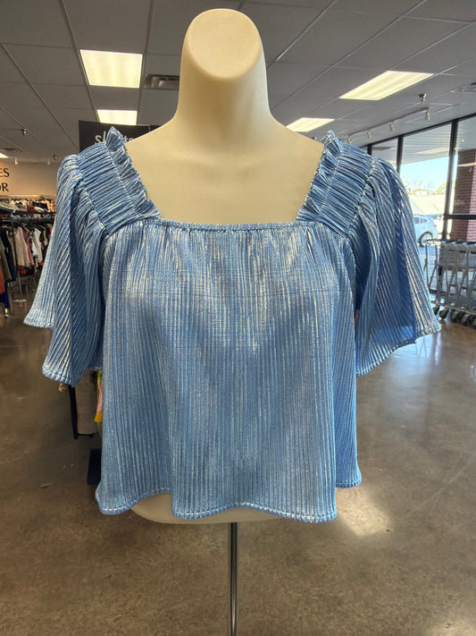 Top Ss By Clothes Mentor In Blue, Size:S