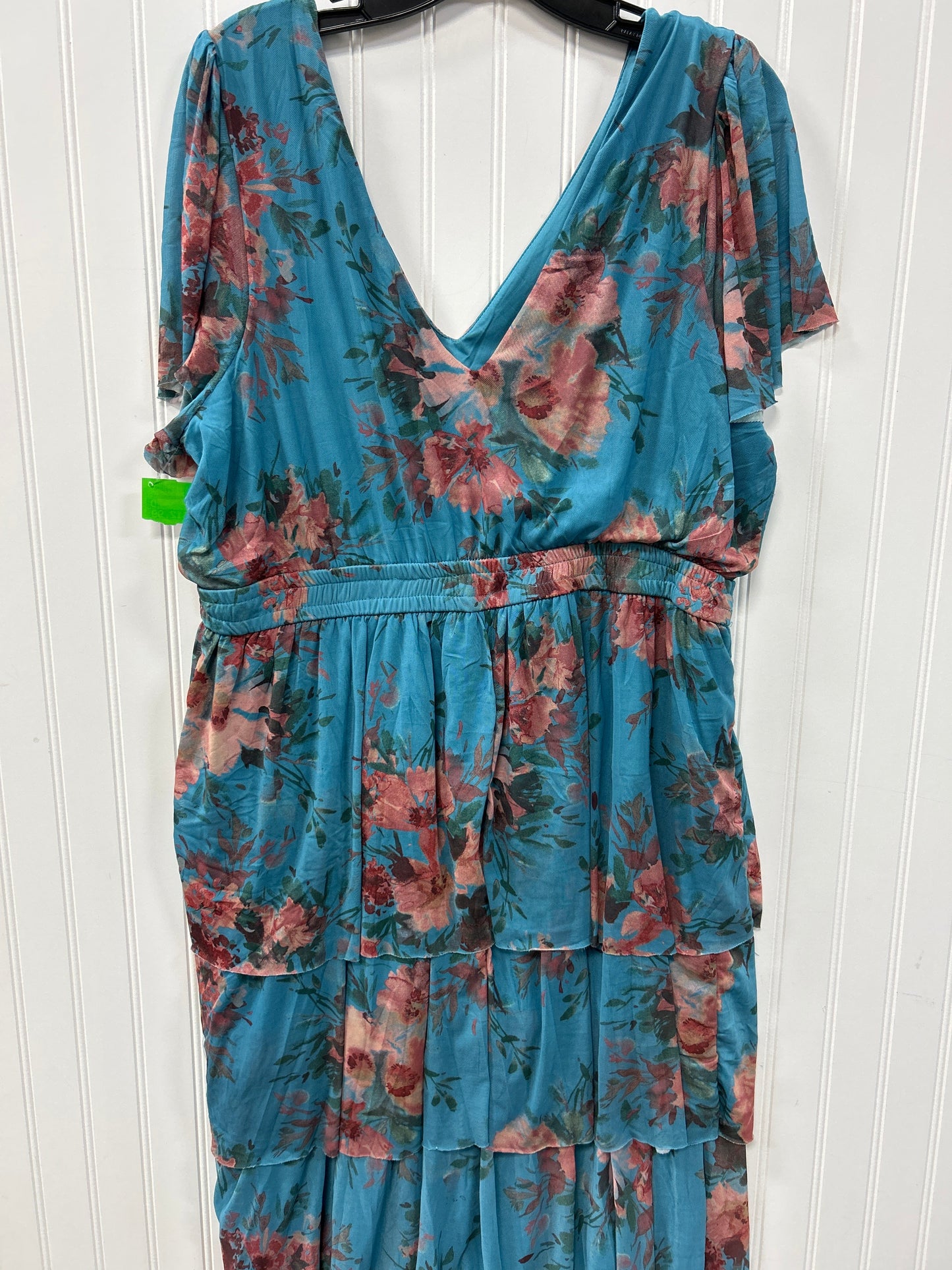 Dress Casual Maxi By Maurices In Floral Print, Size:1X