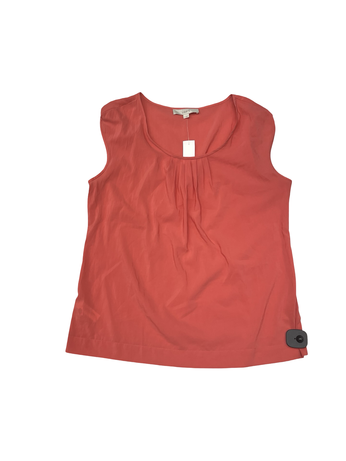 Top Sleeveless By Loft In Peach, Size:L