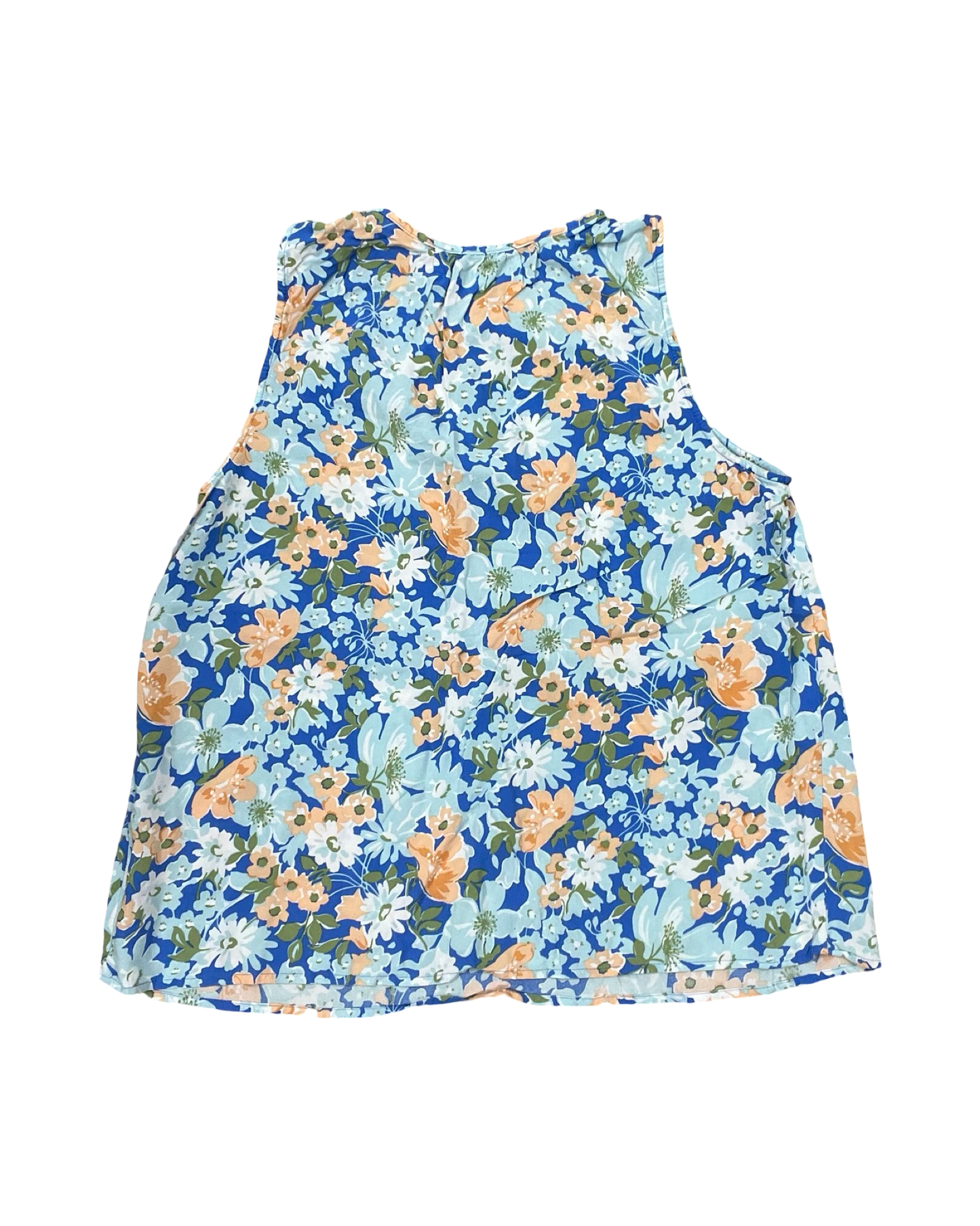Blouse Ss By Croft And Barrow In Blue, Size:Xl