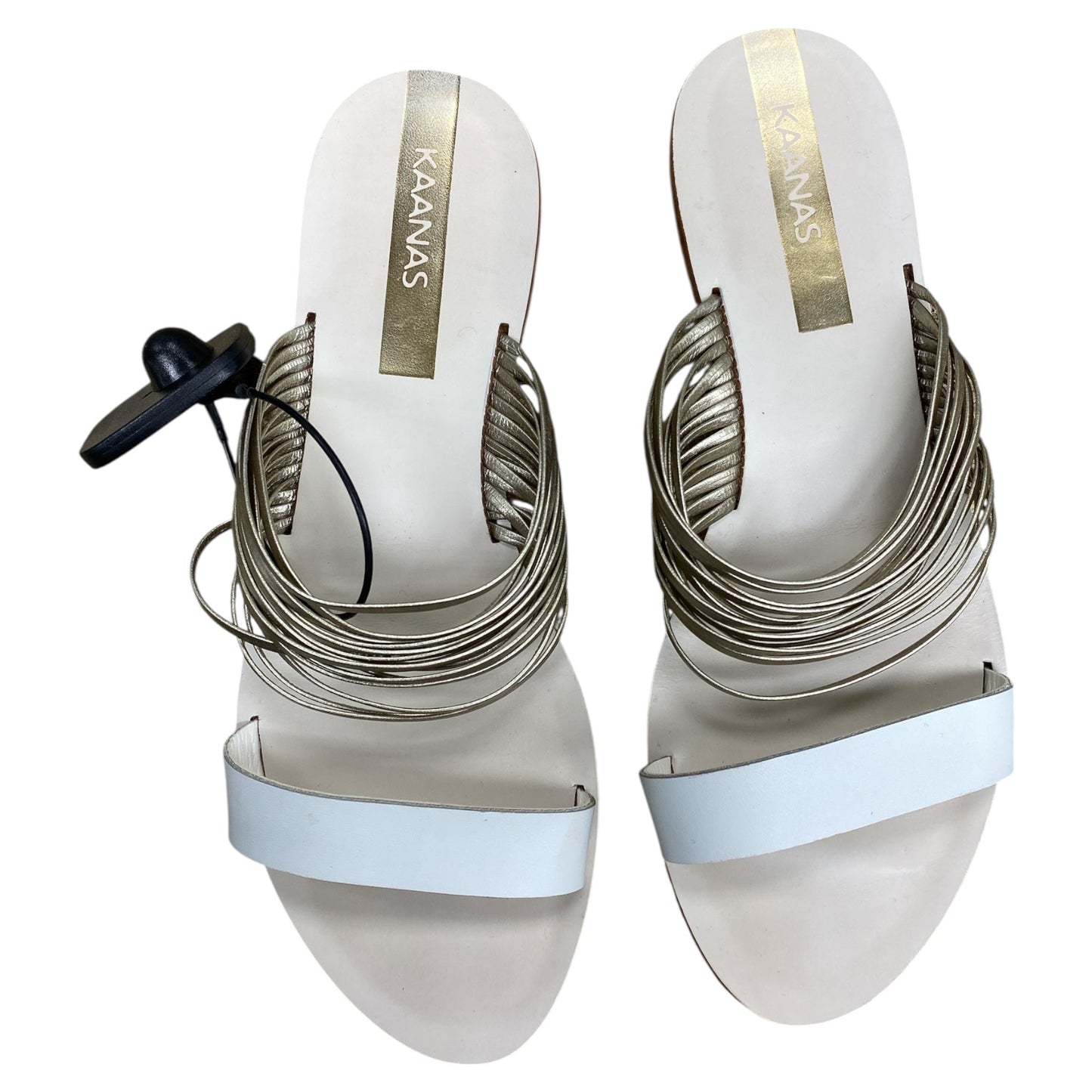 Sandals Flats By Cmc In Gold & White, Size:7