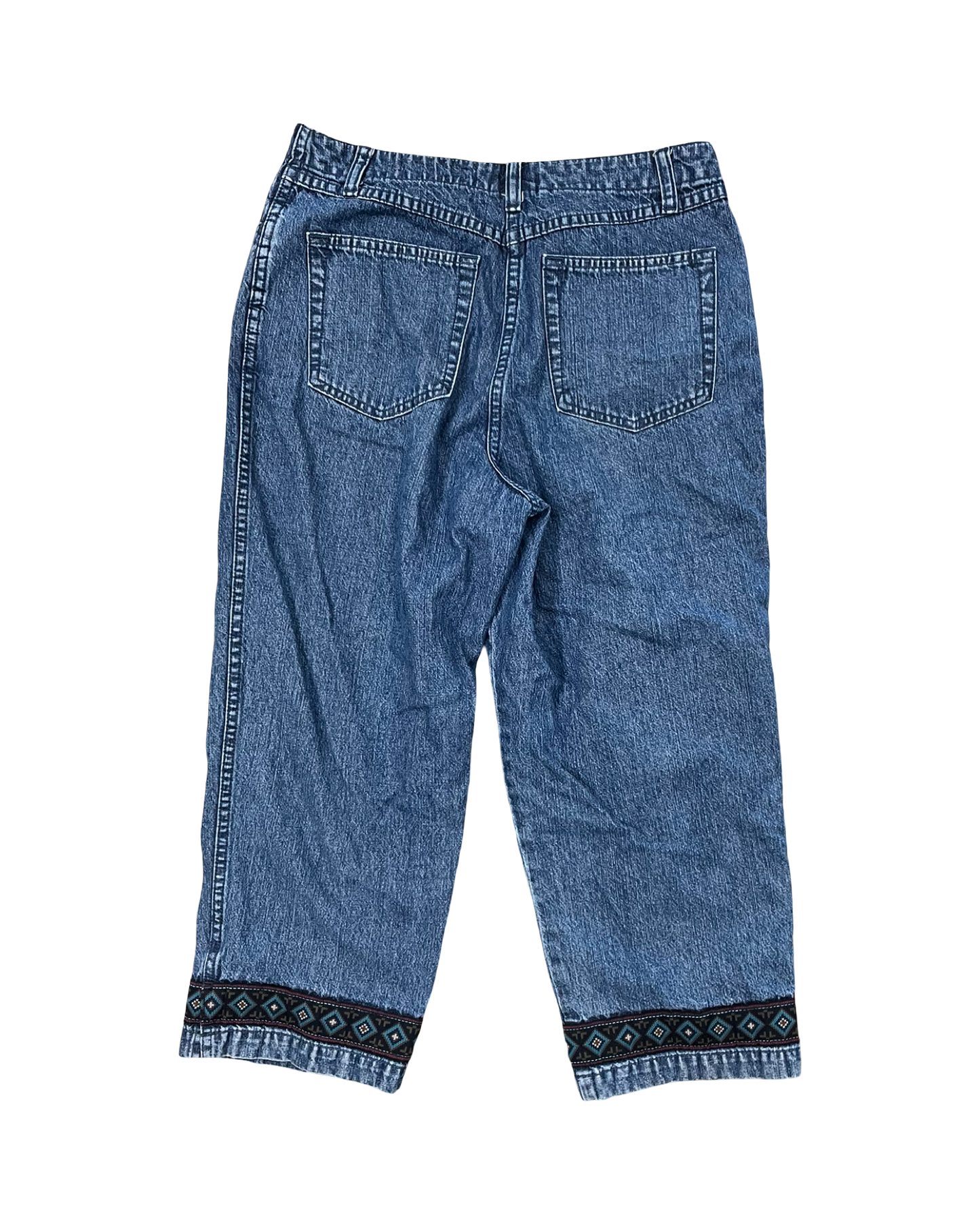 Jeans Cropped By Christopher And Banks In Blue Denim, Size:8