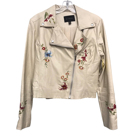 Jacket Moto By Blu Pepper In Tan, Size:S