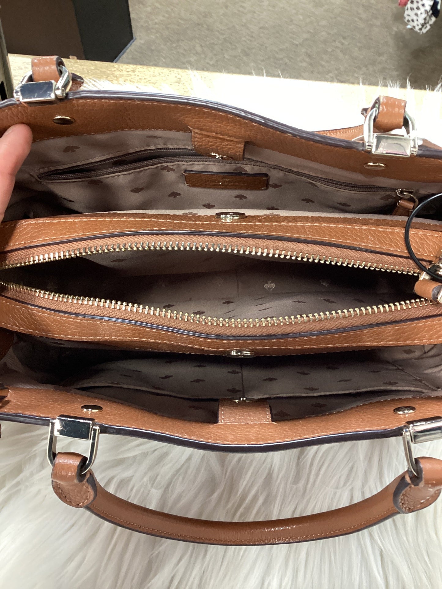 Handbag Designer By Kate Spade In Brown, Size:Medium