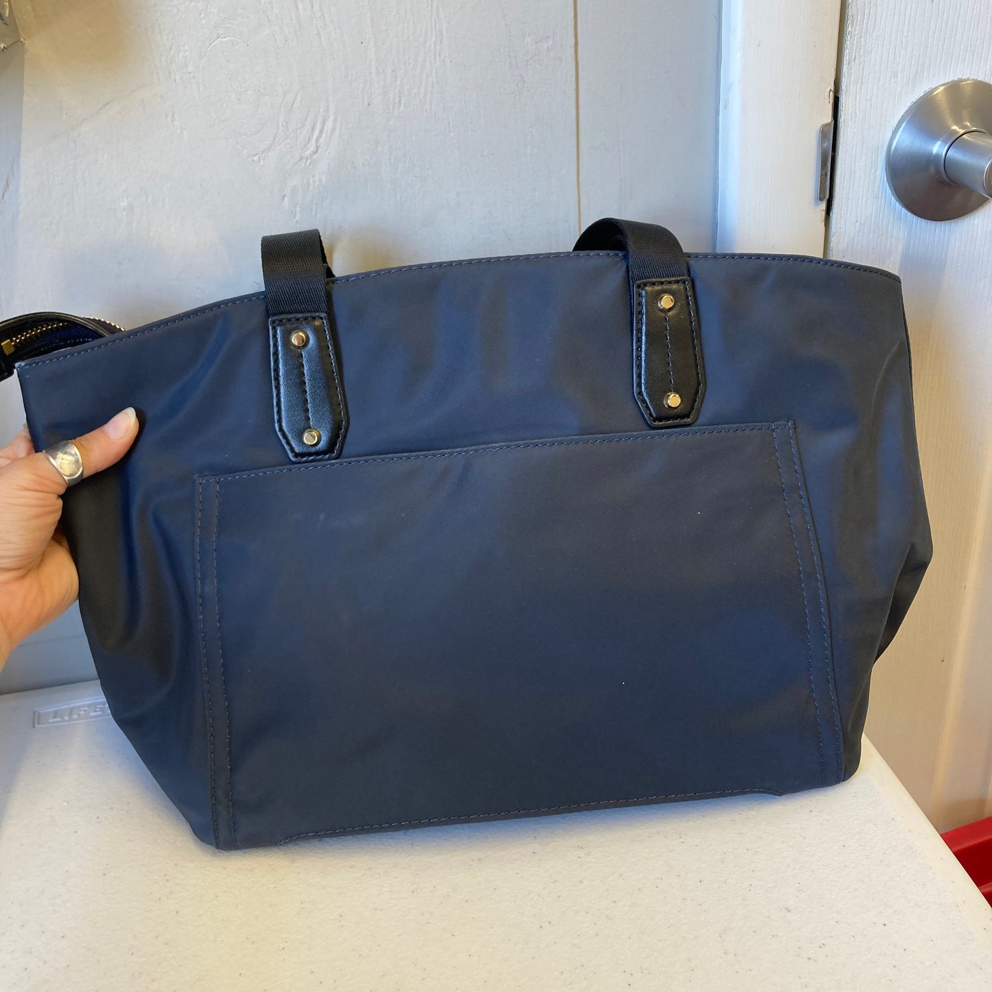 Tote Designer By Michael Kors In Blue, Size:Large