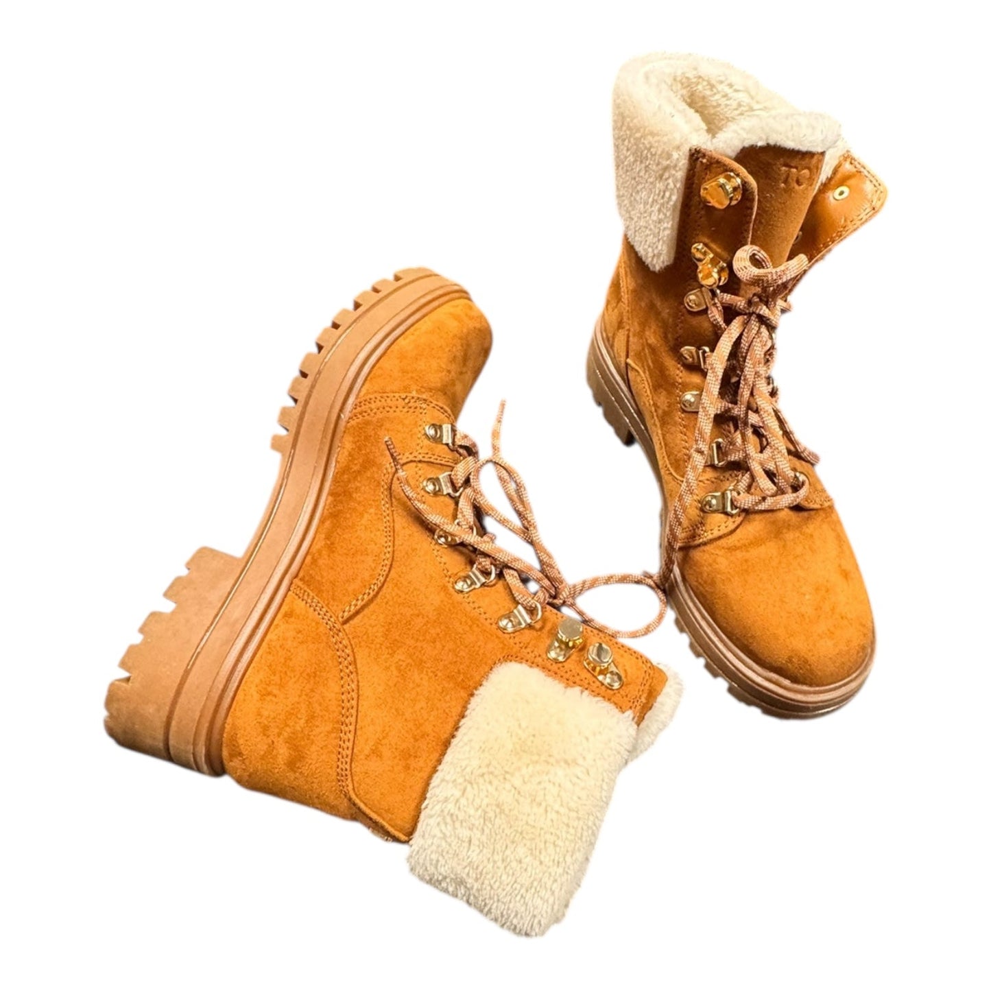 Boots Ankle Flats By Tommy Hilfiger In Brown, Size:9