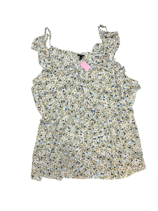 Blouse Sleeveless By Torrid In Floral Print, Size:5