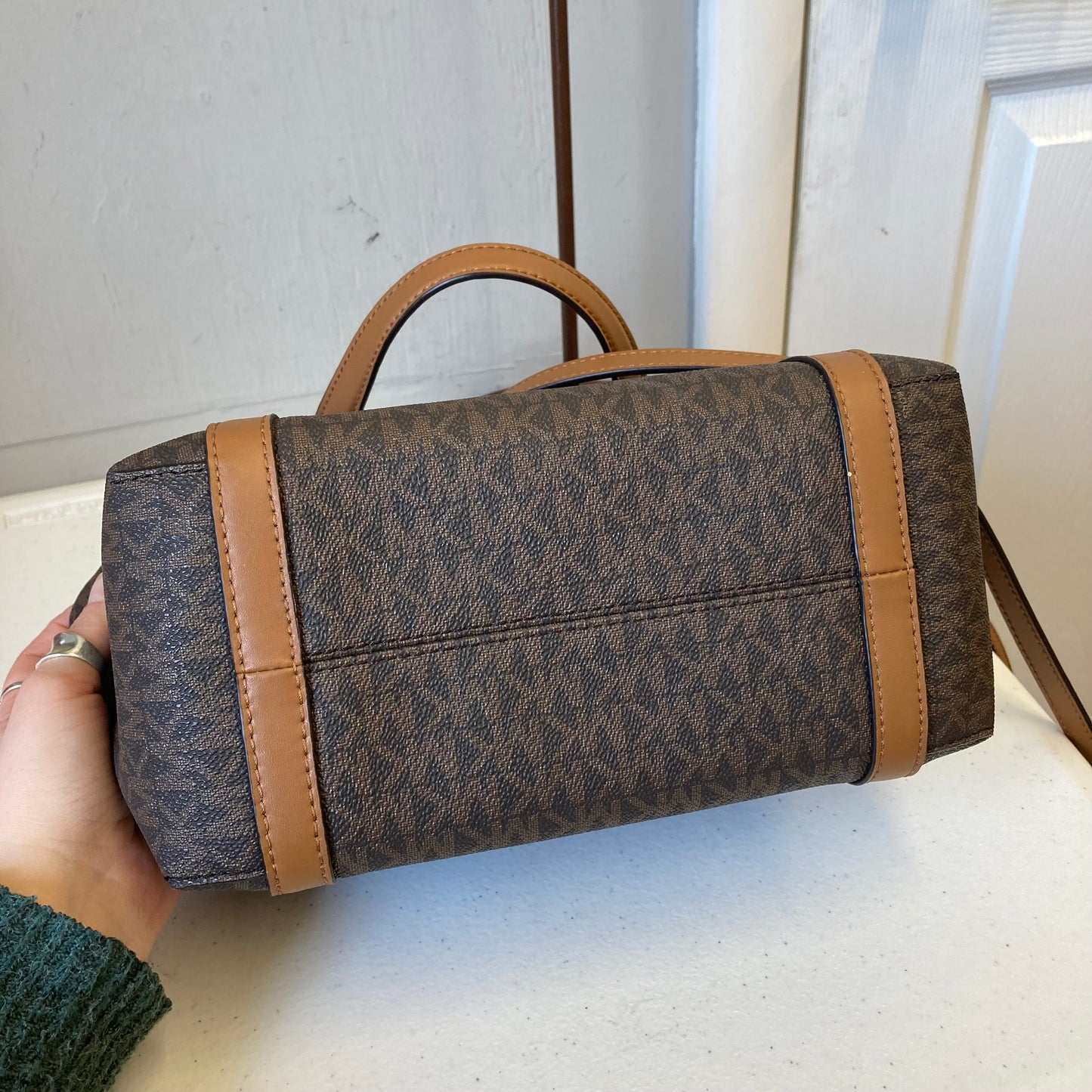 Crossbody Designer By Michael Kors In Brown, Size:Medium