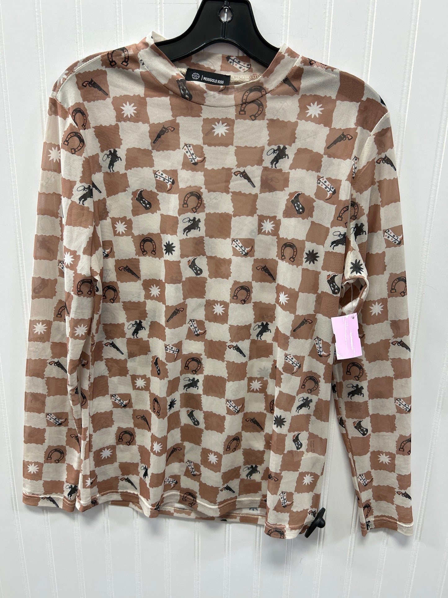 Top Ls By Clothes Mentor In Tan, Size:L