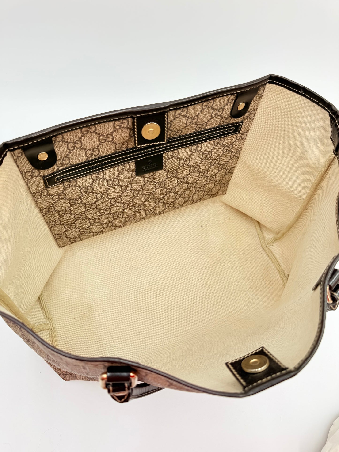 Tote Luxury Designer By Gucci In Brown, Size:Medium