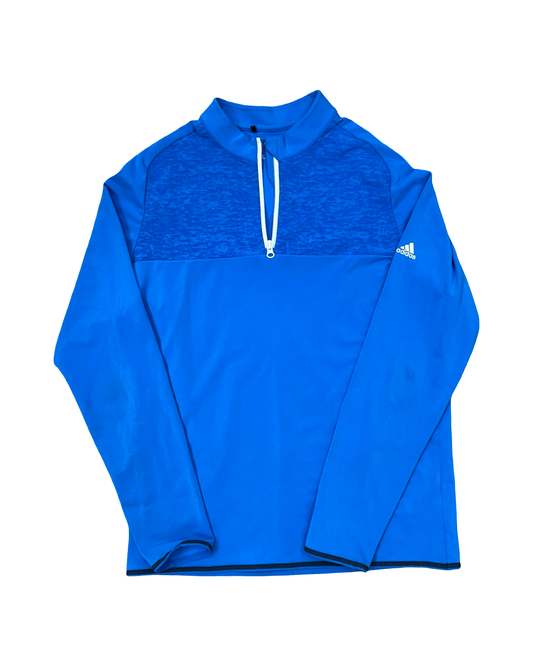 Athletic Top Ls Collar By Adidas In Blue, Size:L