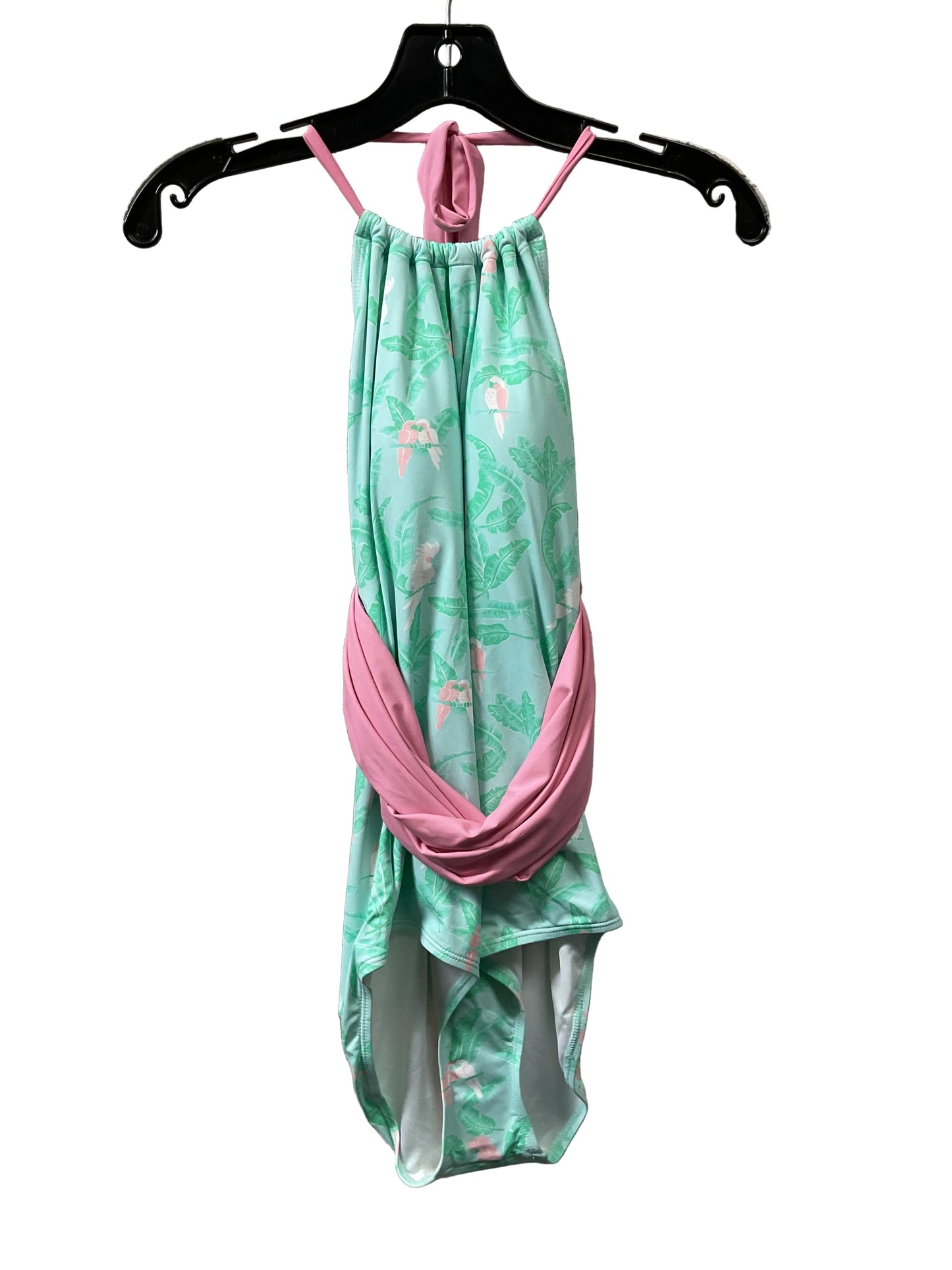 Swimsuit By Clothes Mentor In Green & Pink, Size:M