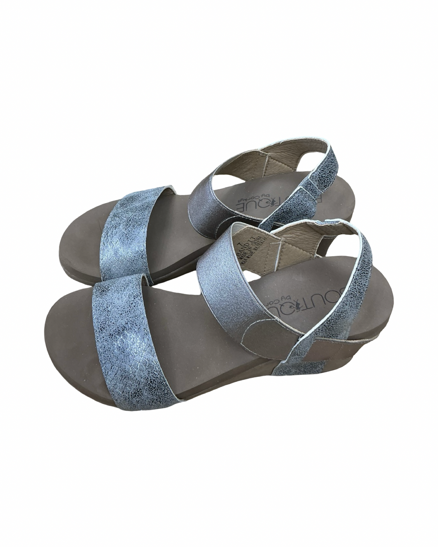 Sandals Heels Wedge By Corkys In Grey, Size:7