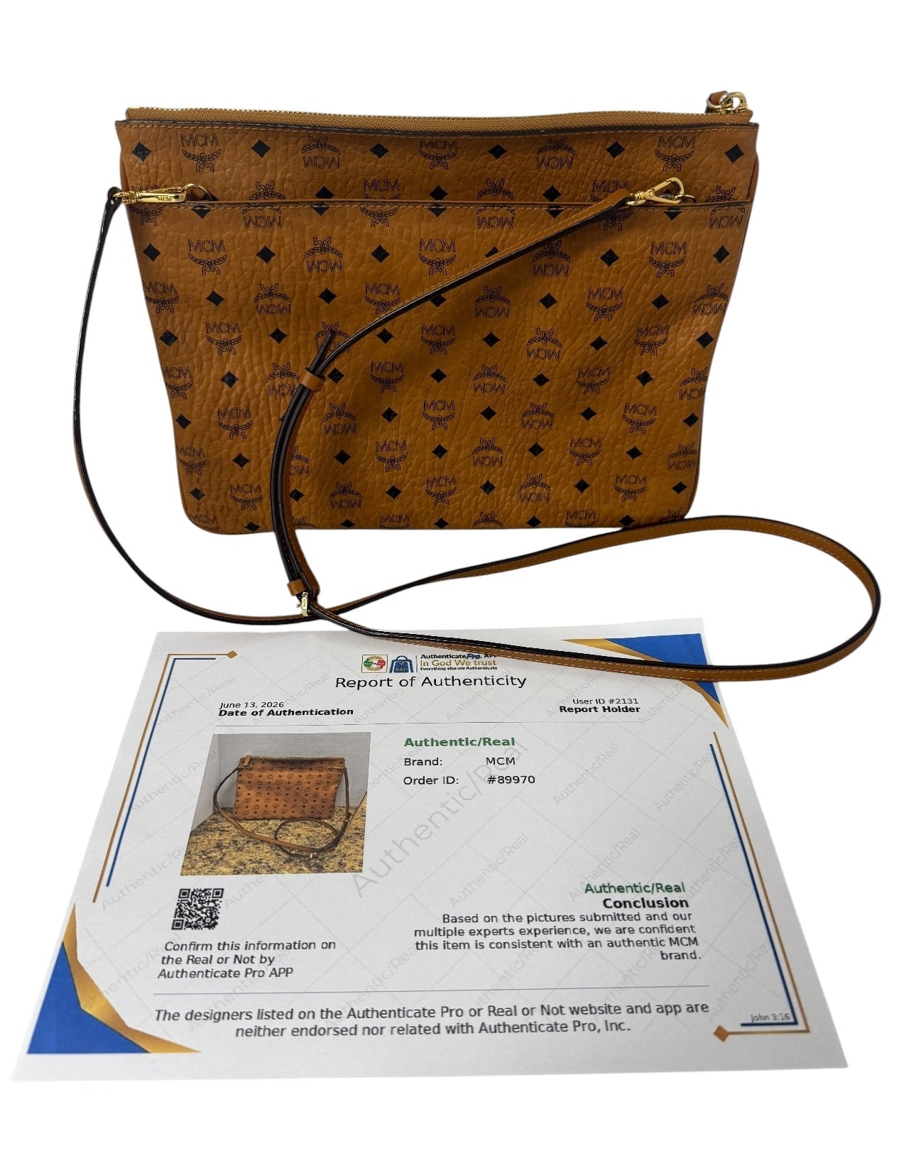 Crossbody Luxury Designer By Mcm, Size: Large