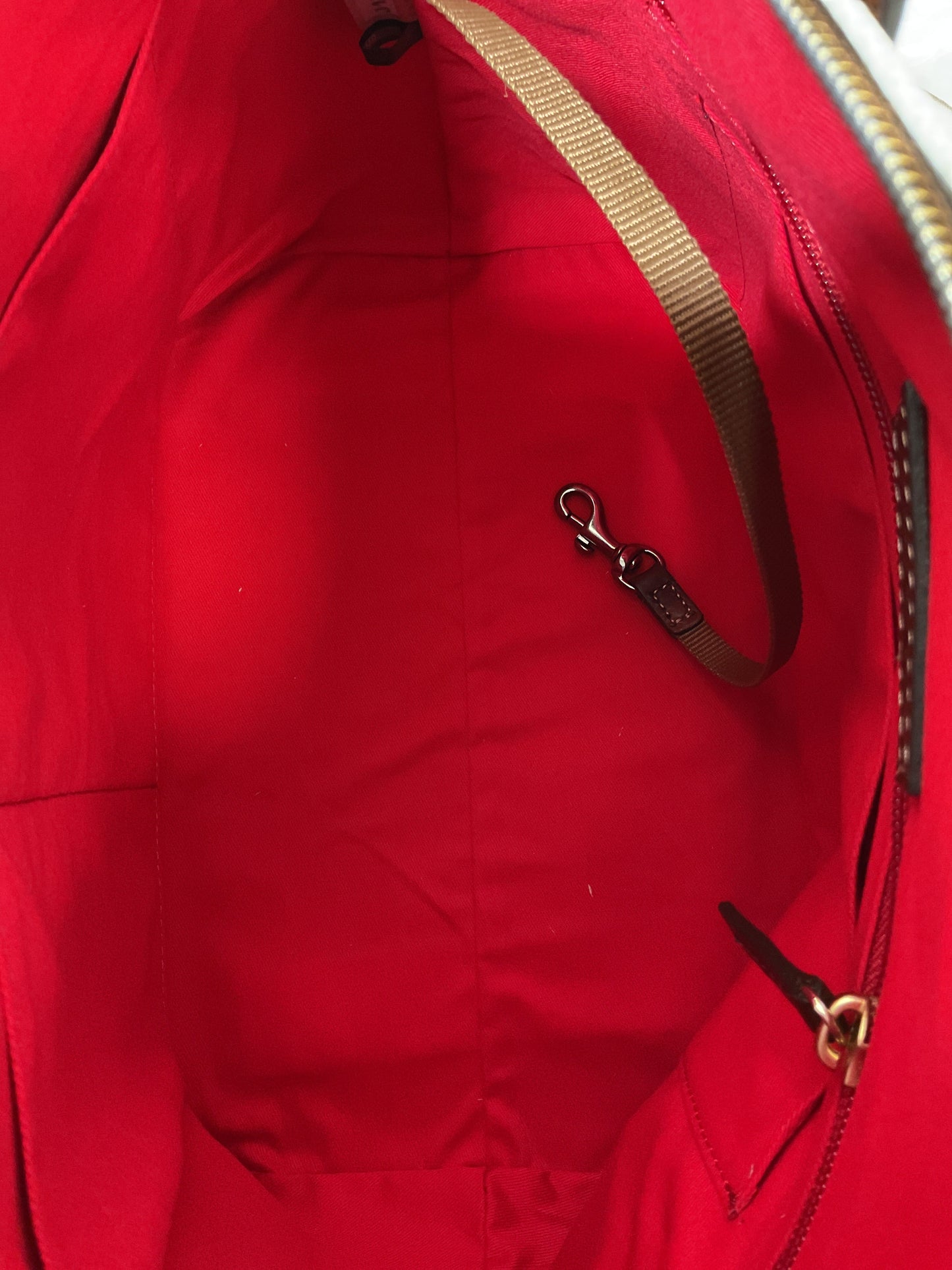 Handbag Designer By Dooney And Bourke In Brown & Cream, Size:Medium