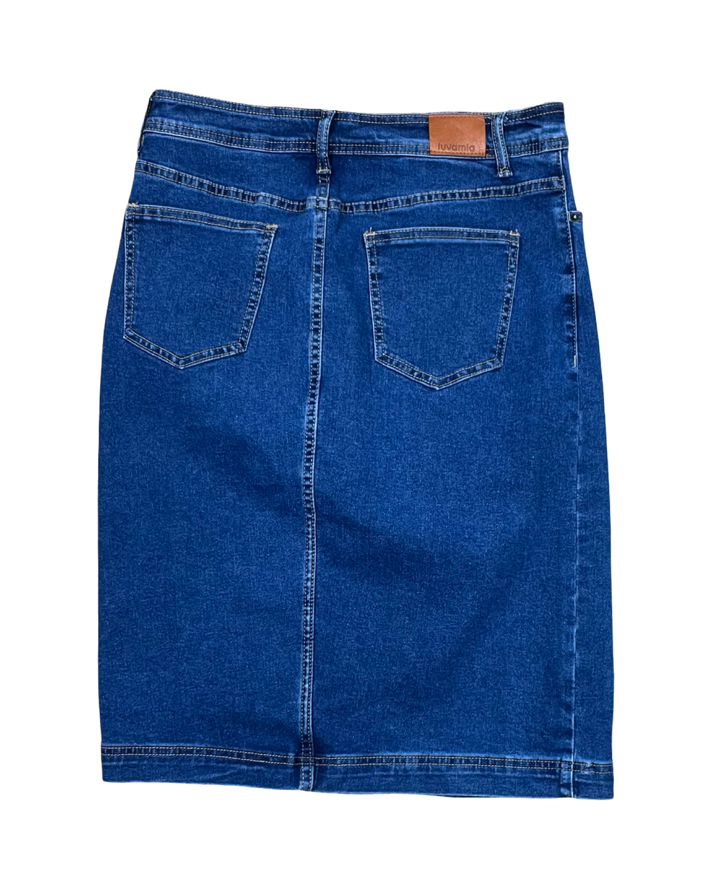 Skirt Midi By Clothes Mentor In Blue Denim, Size:M