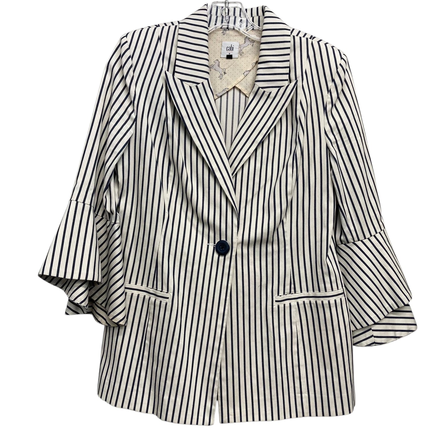 Blazer By Cabi In Striped Pattern, Size:M
