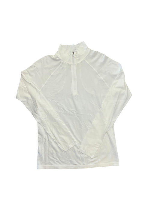 Athletic Top Ls Collar By Athleta In White, Size:L