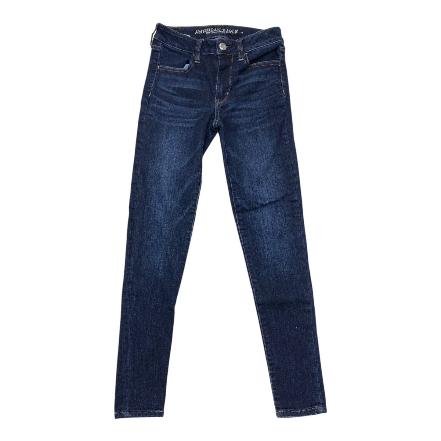 Jeans Skinny By American Eagle In Blue Denim, Size:2