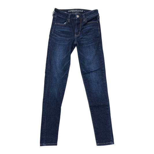 Jeans Skinny By American Eagle In Blue Denim, Size:2