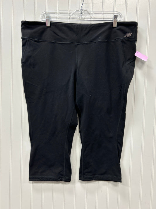Athletic Leggings Capris By New Balance In Black, Size:2X