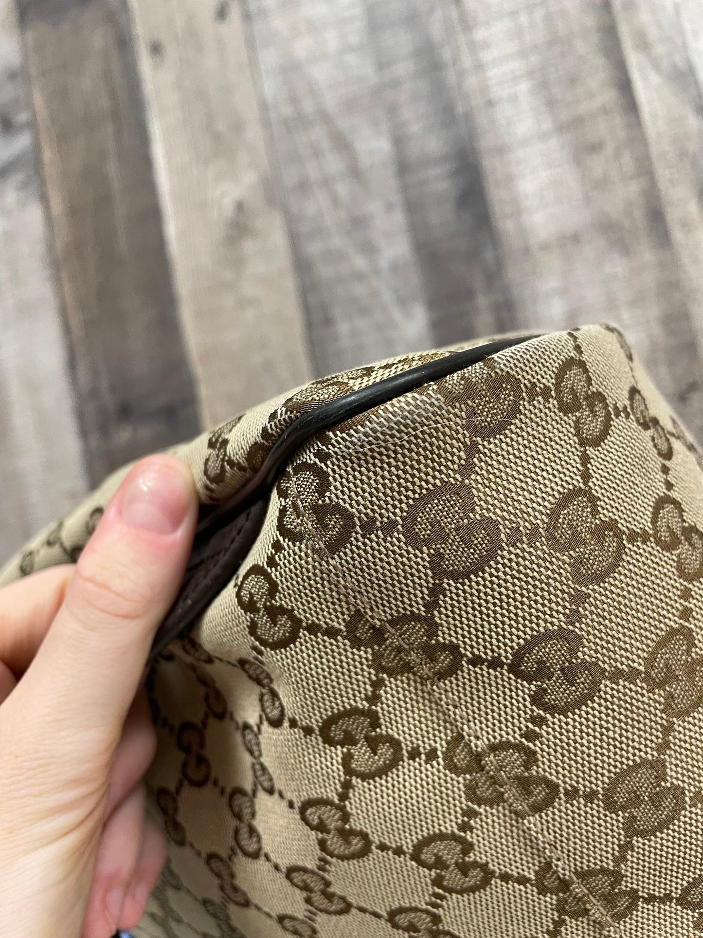 Backpack Luxury Designer By Gucci, Size: Medium