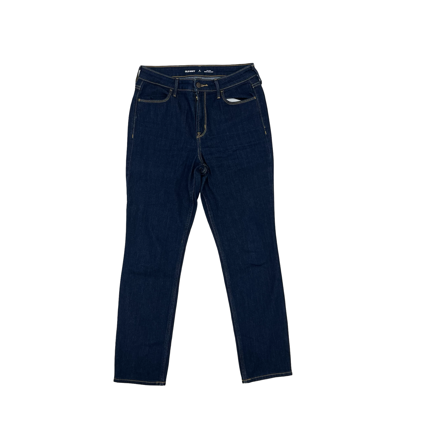Jeans Straight By Old Navy In Blue Denim, Size:6
