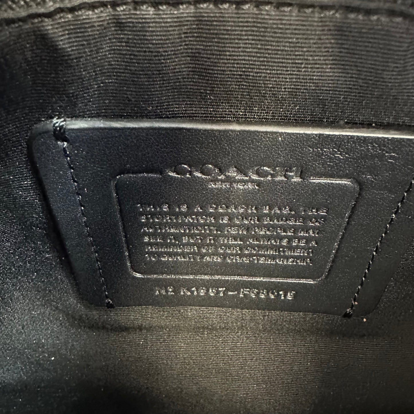 Houston map messenger leather Crossbody Designer By Coach, Size: Medium