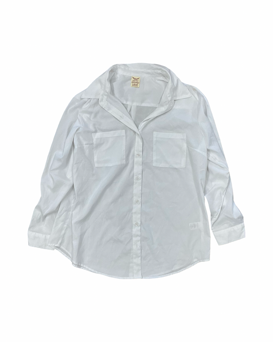 Blouse Ls By Faded Glory In White, Size:L
