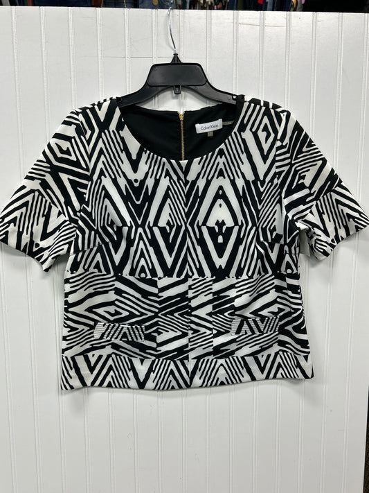 Top Ss By Calvin Klein In Black & White, Size:L
