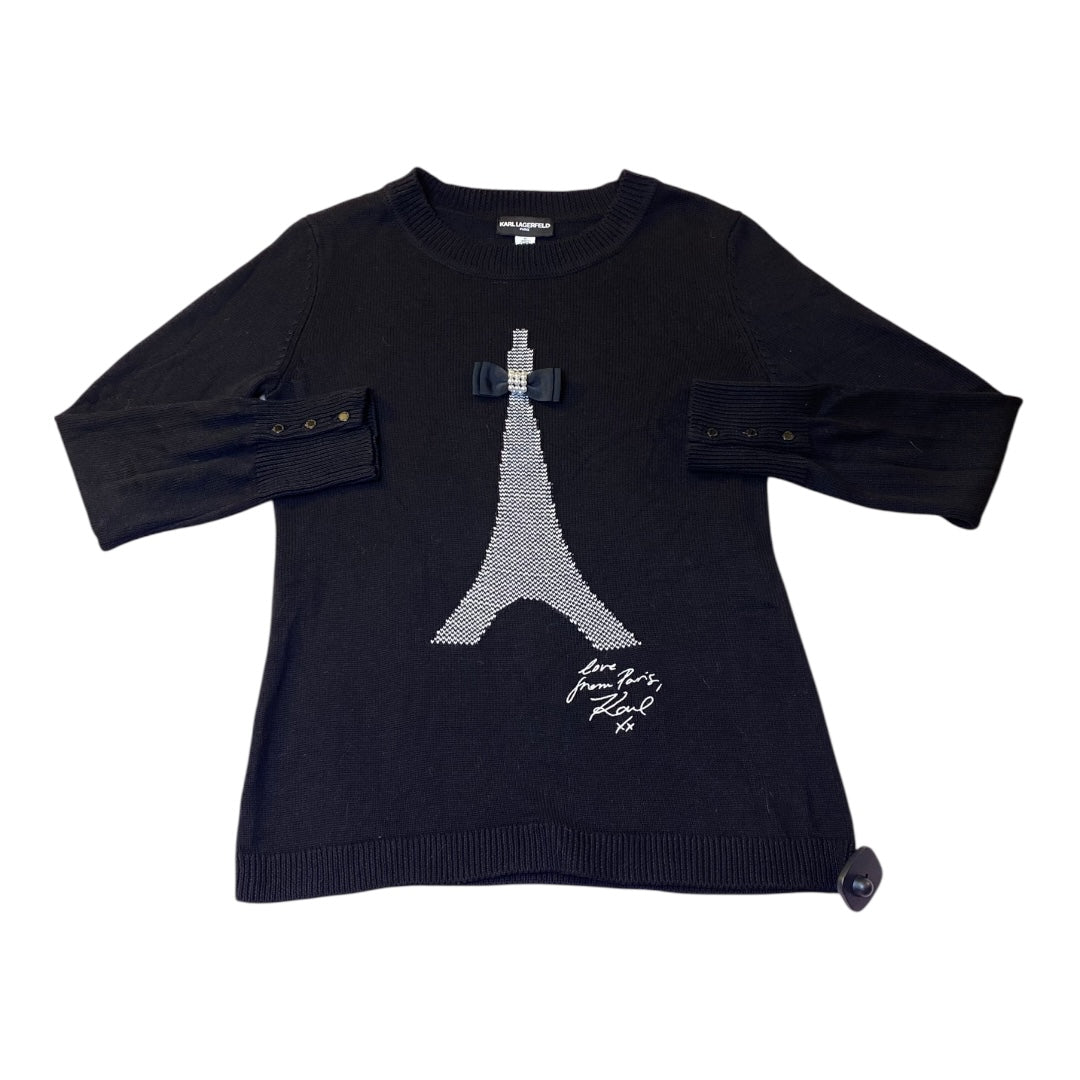 Sweater Designer By Karl Lagerfeld In Black, Size:S