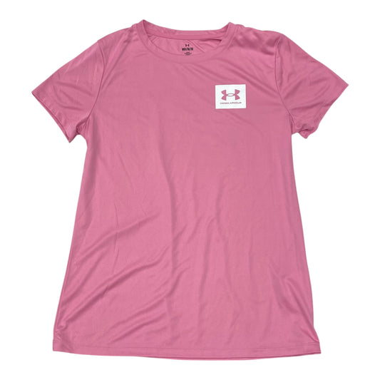 Athletic Top Ss By Under Armour In Pink, Size:M