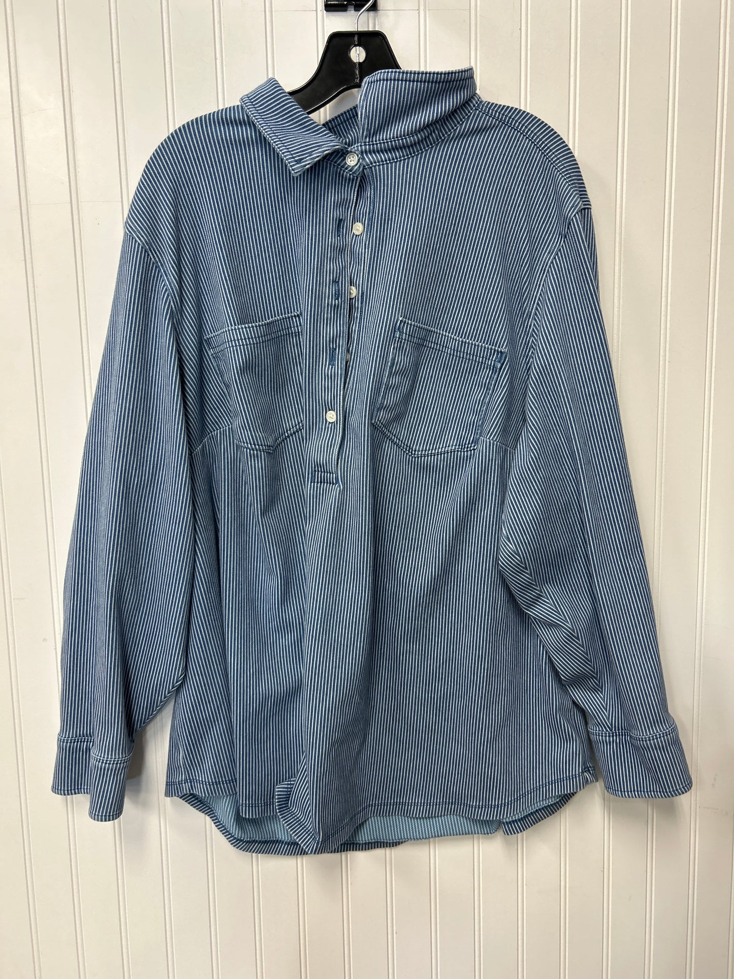 Top Ls By Lands End In Blue, Size:2X