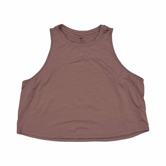 Athletic Tank Top By Nike Apparel In Mauve, Size:Xl