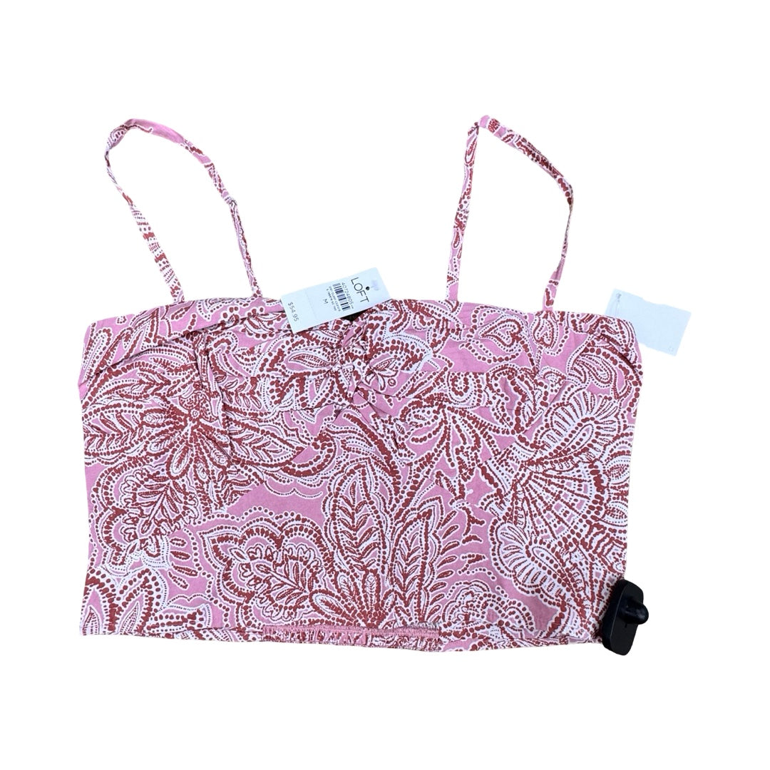 Top Sleeveless By Loft In Brown & Pink, Size:M