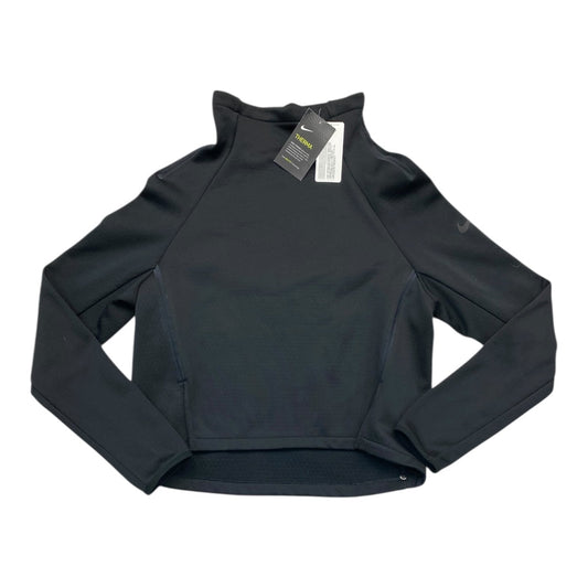 Athletic Top Ls Collar By Nike In Black, Size:M