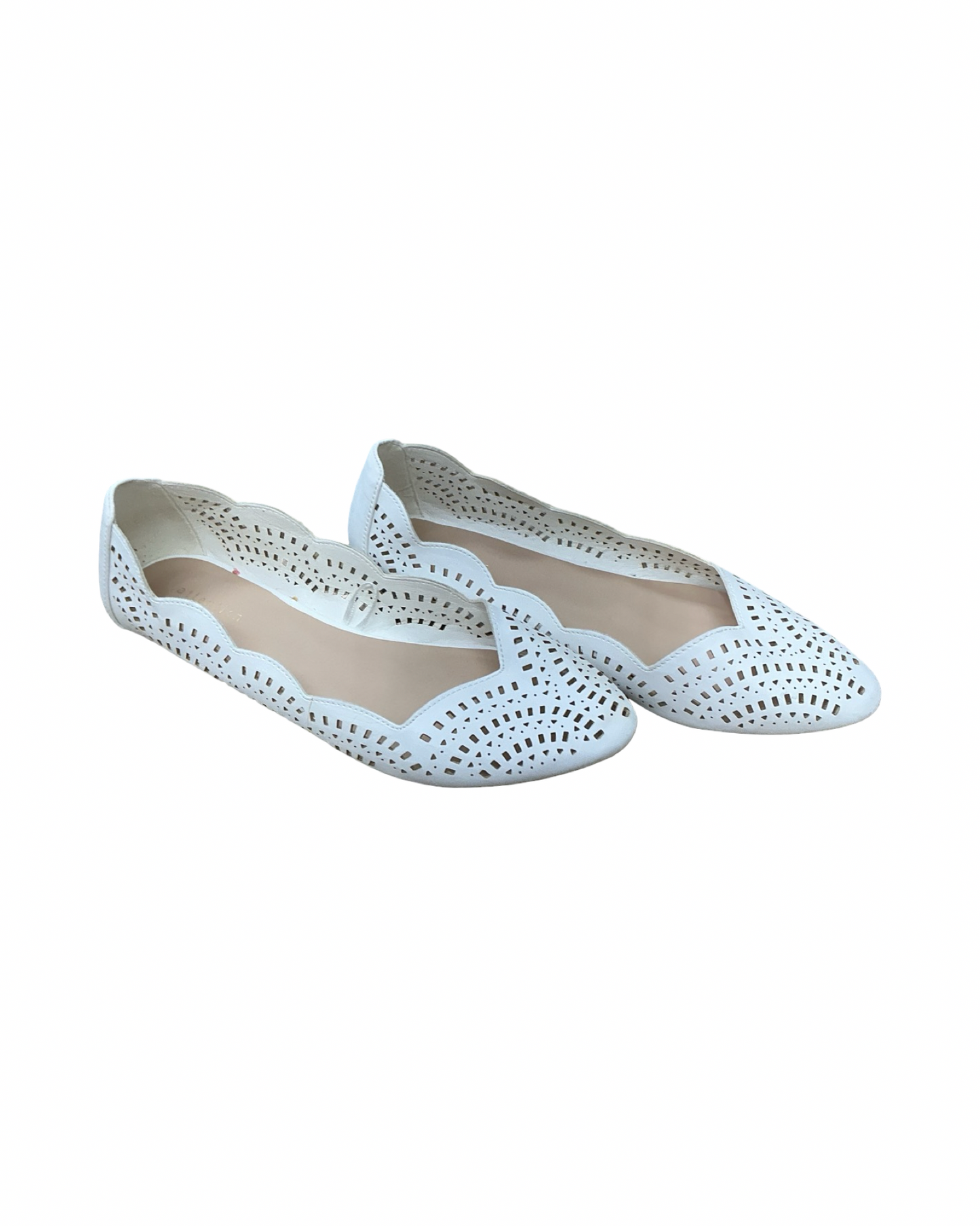 Shoes Flats By Attention In White, Size:8