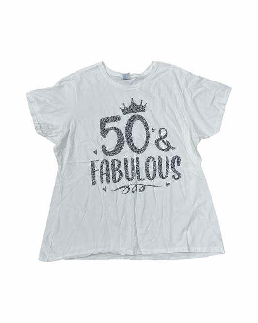 Top Ss Basic By Clothes Mentor In White, Size:3X
