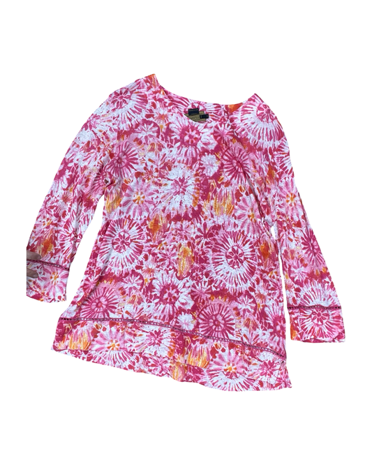 Tunic 3/4 Sleeve By Pendleton In Pink, Size:L