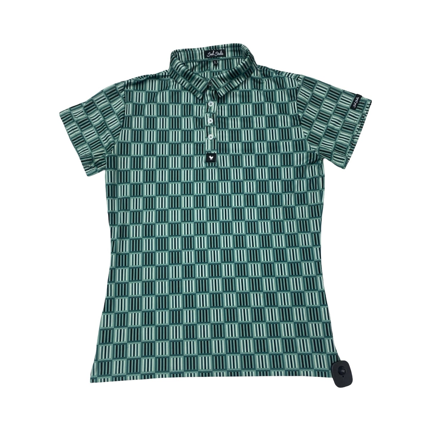 Athletic Top Ss By Bad Birdie In Striped Pattern, Size:Xl