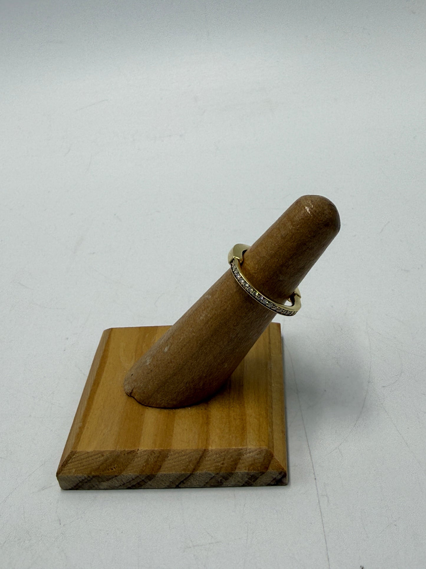 Tiffany & Company 18K & Diamond Lock Luxury Designer Ring, Size 4