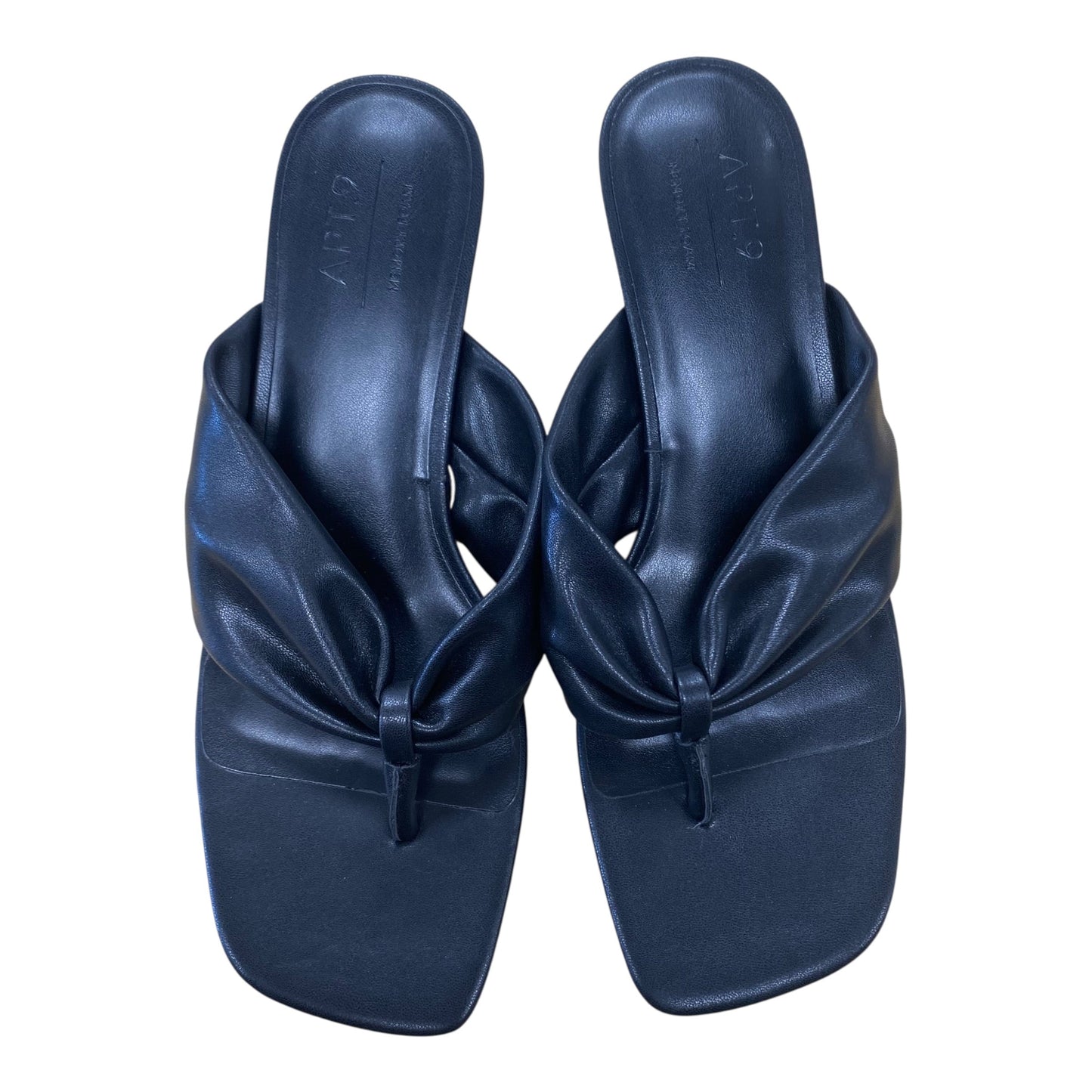 Sandals Heels Kitten By Apt 9 In Black, Size:10