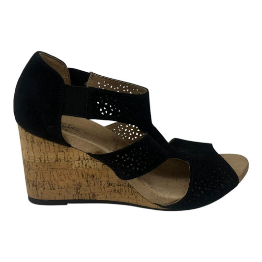 Sandals Heels Wedge By Life Stride In Black, Size:10